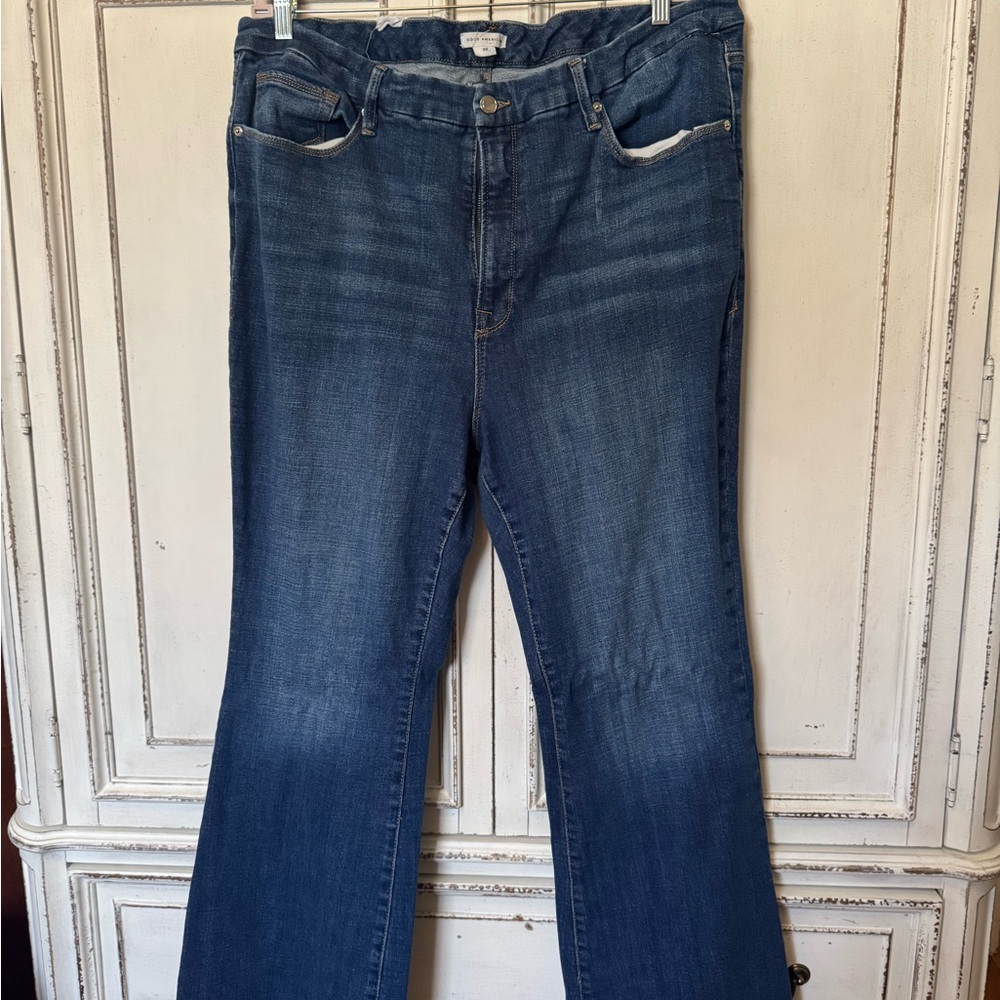 Good American Dark Blue Straight Leg Jeans